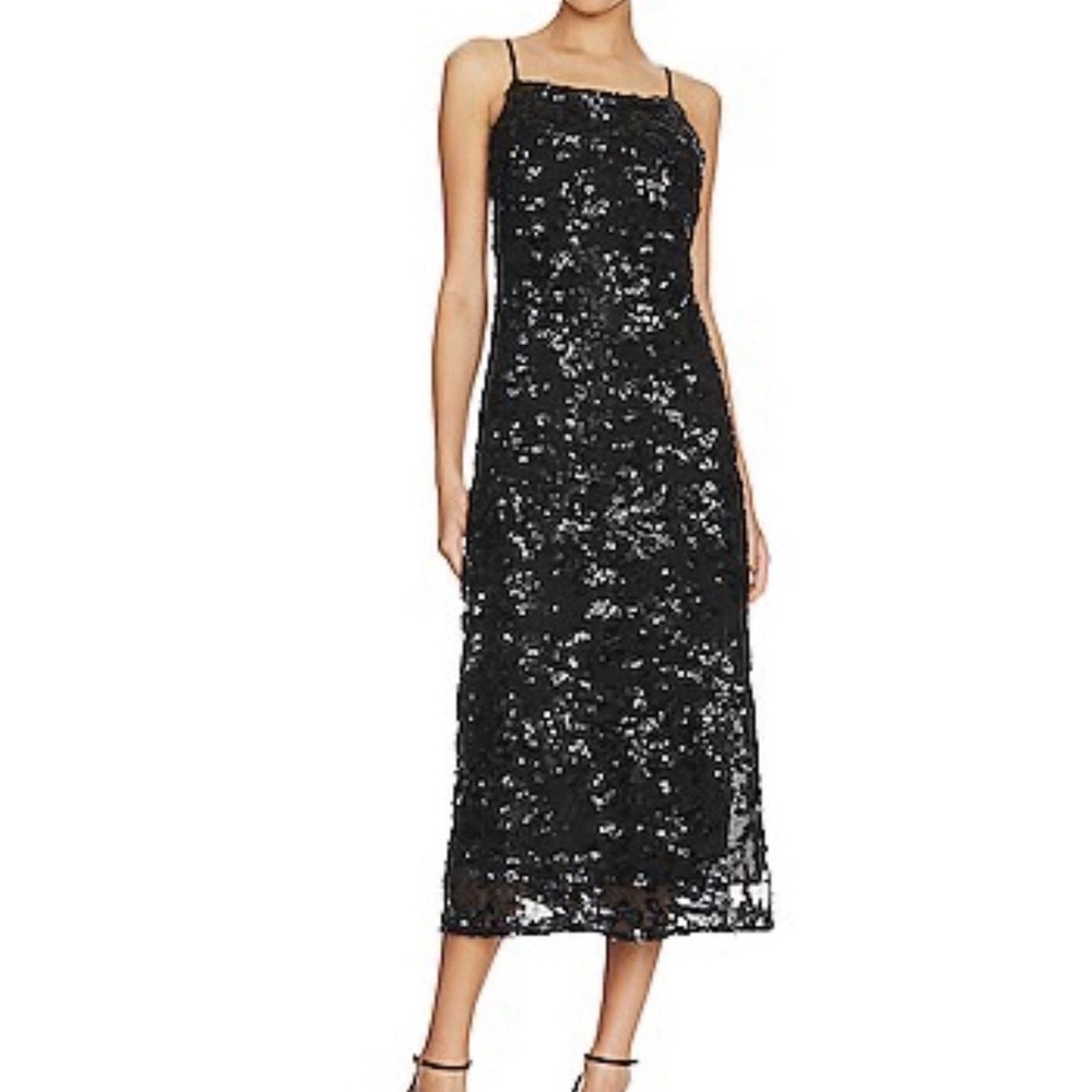Rag & Bone Joelene Midi Dress Sequin Slip Dress 00 Revolve Formal